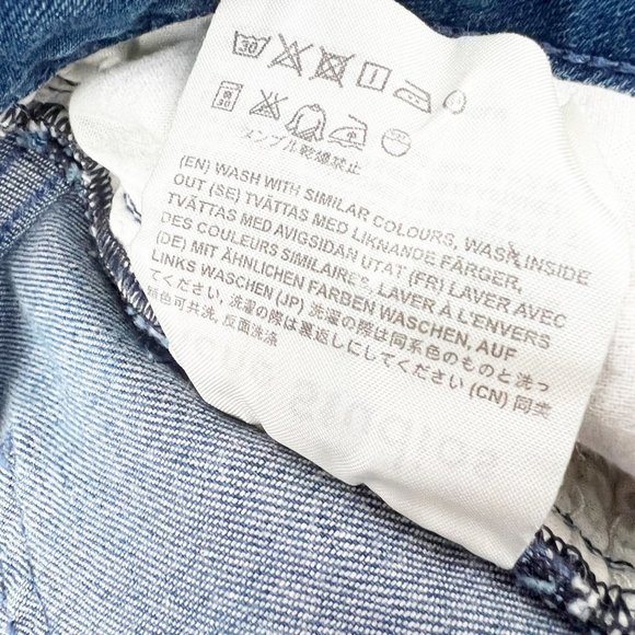 Acne Studios Skin 5 Ocean Skinny Slim Denim Jeans Mid High Rise Waisted Long 29 - Picture 7 of 10